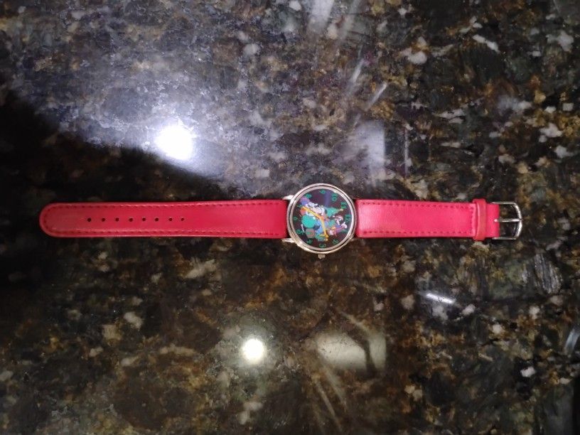 Vintage Disney's Mickey And Goofy Christmas Holiday Watch