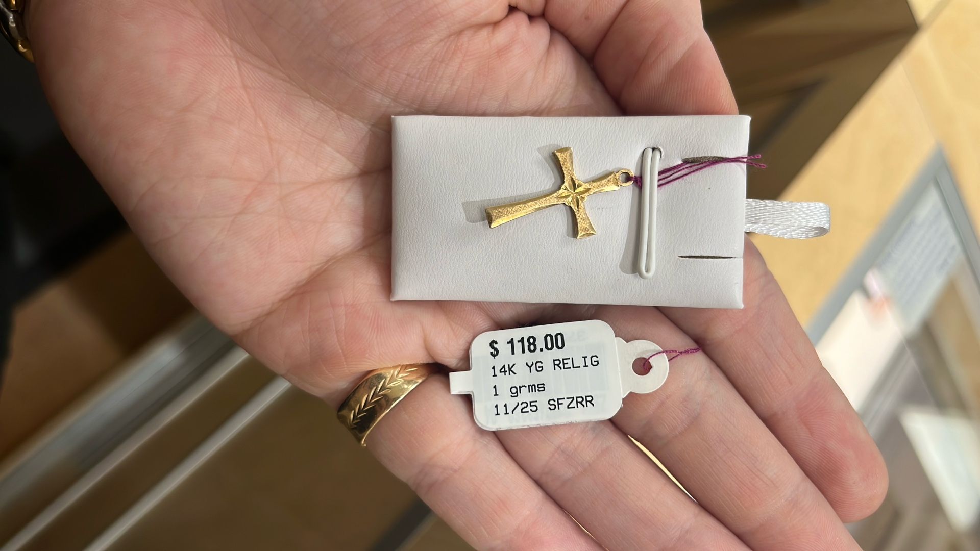 14k Little Gold Cross Pendant