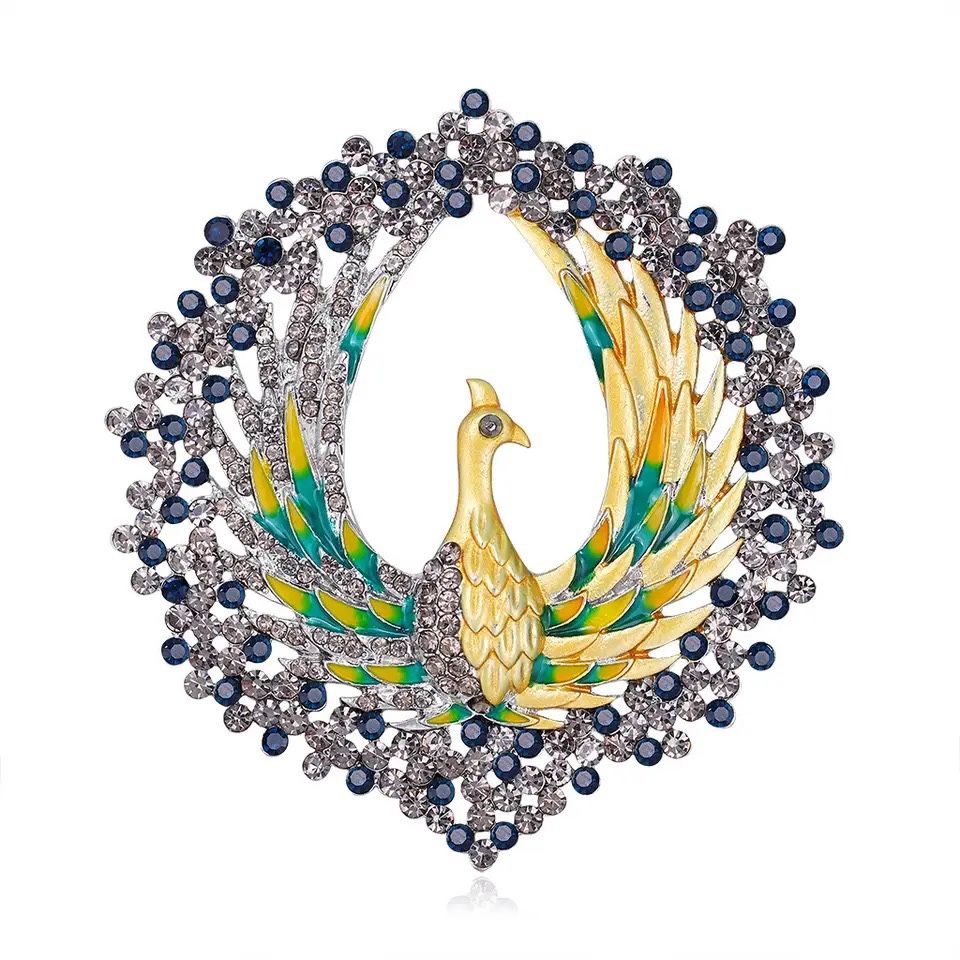 Vintage Enamel Large Peacock Brooch Pins For Women Creative Rhinestone Cute Animal Bird Brooches Accessories Jewelry Message me if you are intereste