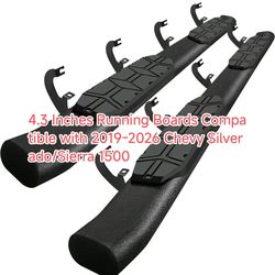 Chevy Silverado/Sierra 1500 Compatible with 2019-2026.   4.3 Inches Running Boards