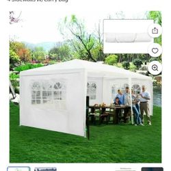 Canopy Tent Heavy Duty Wedding Party Tent 4 Sidewalls W/Carry Bag