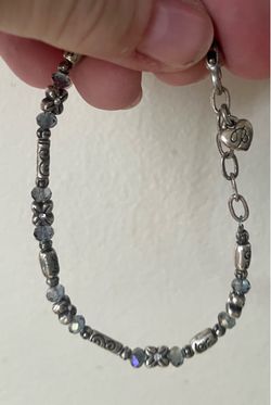 Brighton Silver Beaded Crystal Bracelet
