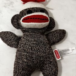 Sock Monkey Small 8.5” Brand New 