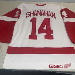 Brendan Shanahan Detroit Red Wings Jersey Mens Large Clean Sewn Mic Vintage Nhl