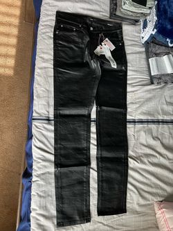 Purple Brand Black Coated Slim Jeans