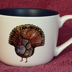 Thanksgiving Porcelain Turkey Mug NEW!