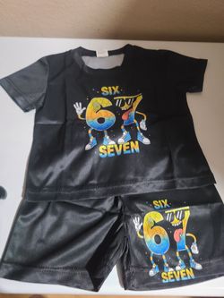 6/7 outfits new unisex shorts set