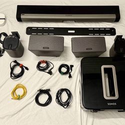 SONOS Home Theater Surround Sound Package – Playbar + Sub + Play:3 + One SL + Boost