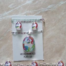 Set Para Niñas Plata 925 Eac $65