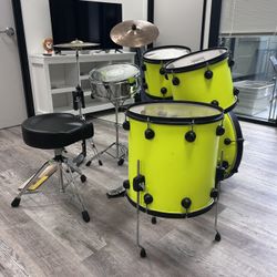 Drum Kit Set-Up and Zildjian symbols 