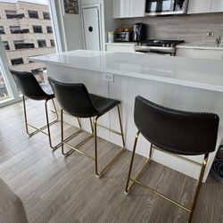 4 Gray Bar Stools 