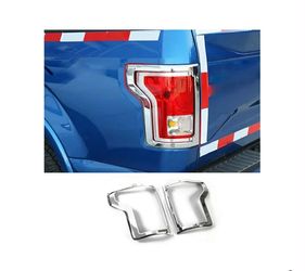 New 2pk Car Accessories Exterior Tail Light Lamp Surround Cover Trims Frame Chrome Fit for Ford F150 2015-2019 ABS 2 PCS