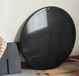 Round Black Marble & Slate Coffee Table – $150 OBO