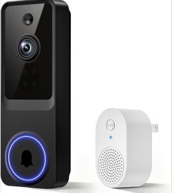 Smart Wireless Video Doorbell Camera with AI Motion Detection, Night Vision, Two-Way Talk, Cloud Storage, Indoor/Outdoor Surveillance, Battery Powered