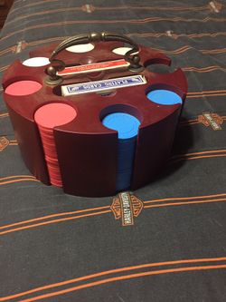 Poker Chip Set On Carousel