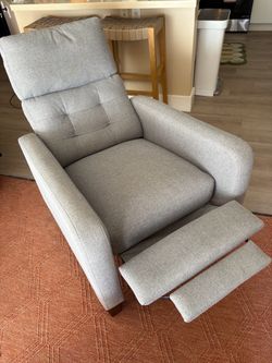 Grey Pushback Recliner - Great Condition