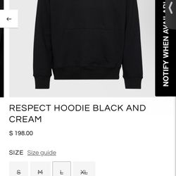 Homme Femme "Money Sex Respect" Pullover Hoodie (Brand New, NWT) Black Size L
