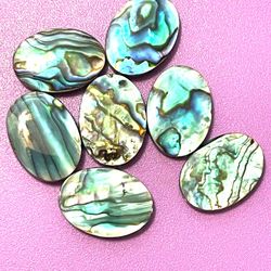 Natural Paua/ Abalone 18mm Beads