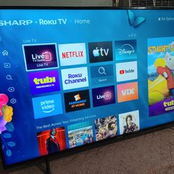 🟨🟨SMART  TV  SHARP  AQUOS  58"  ROKU   4K  LED  HDR   DOLBY   VISION  FULL  UHD  2160p 🟥🟥 (  MAKE  AN   OFFER   REAZONABLE ) 🟥🟥