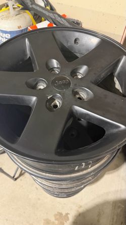 Jeep Matte Black Alloy Wheel Rims (5) - JK