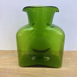 Blanco Emerald Green Shamrock, Pine Double Spouted Glass Pitcher