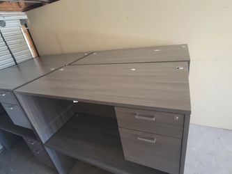 Desk with drawers gray 30”x60”