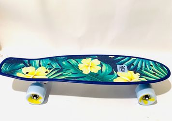 22 inch poly cruise skateboard hibiscus theme
