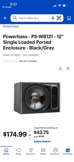 12 inch Power Base Sub in box $99