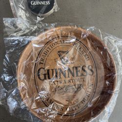 Metal Guinness Beer Tray And Coasters