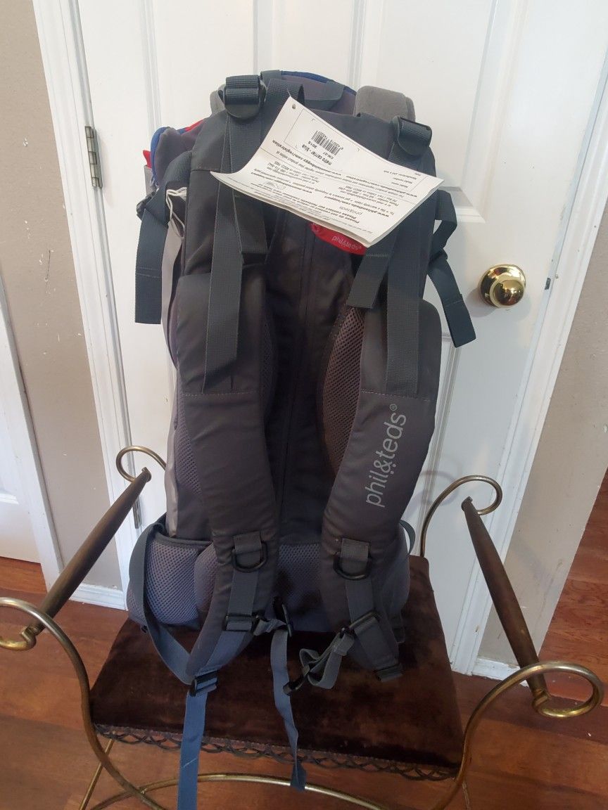 New Phil & Teds "Escape" Baby Carrier/Hiking. Ergonomic, Light, And Durable.