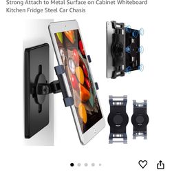 AboveTEK Universal Magnetic iPad Wall Mount Swivel Holder 360° Rotating Clamp Cooking Kitchen