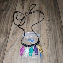 Intel Spaceman Necklace Charms Set Of 5 Multicolor Spacemen