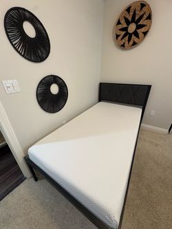 Twin Bed with Memory Foam Mattress
