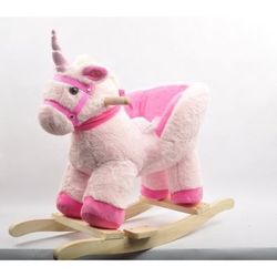 Linzy Toys Fancy Unicorn RideOn Ride On Baby Rocker with Safety Belt - Pink  🦄 NEW IN BOX 🦄