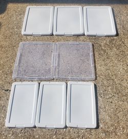 Plastic Storage Container Lids - Replacement / Extras - Small / Medium Sized - 8 Ea - Sterlite & Container Store