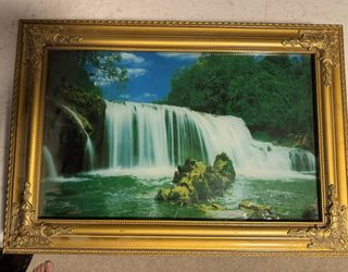 Vintage Waterfall Picture Box w/ Light & Sounds 26”W x 18”H x 3”D
