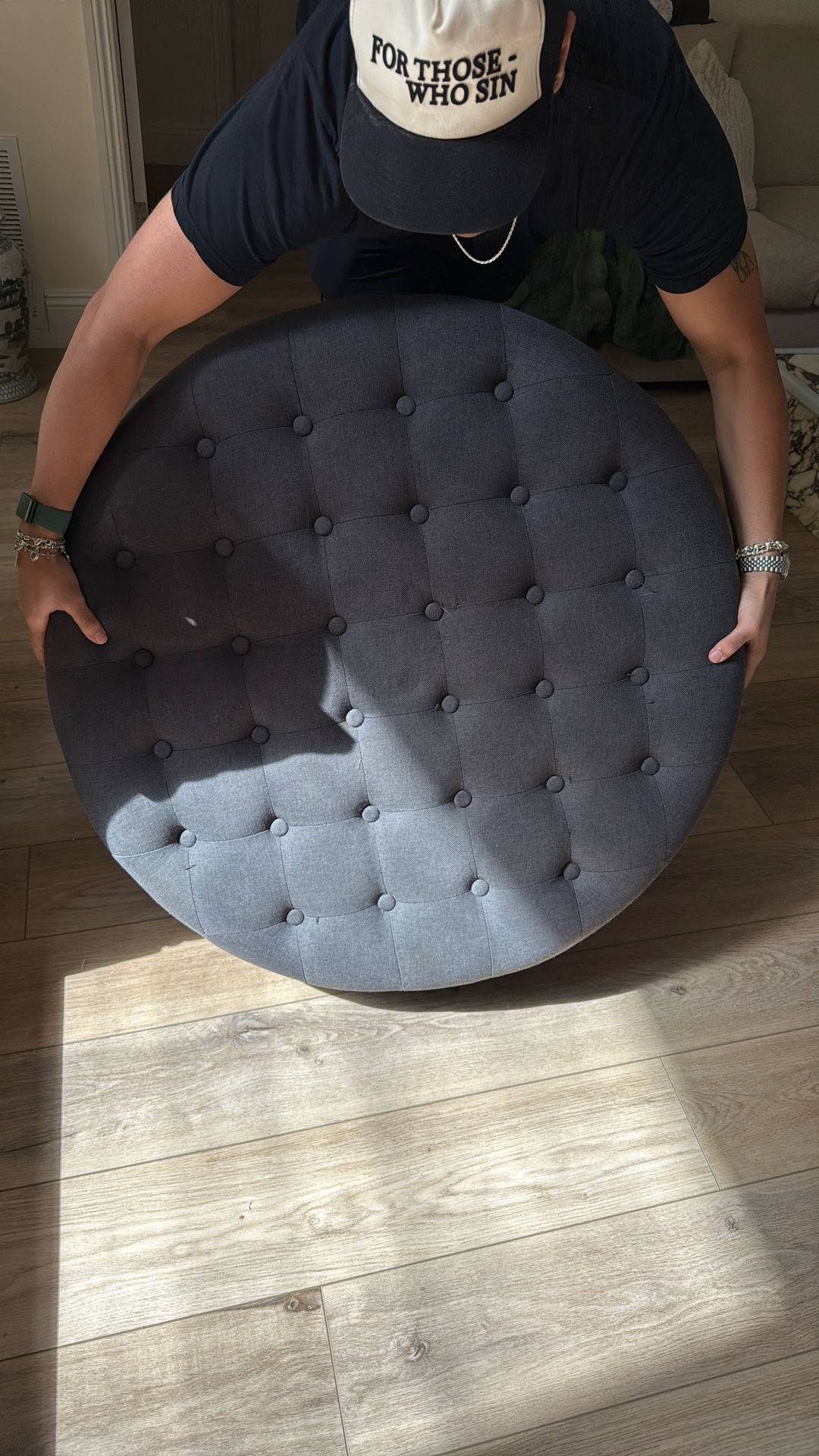 Grey Ottoman