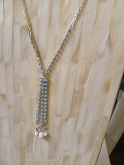 Blue beaded necklace