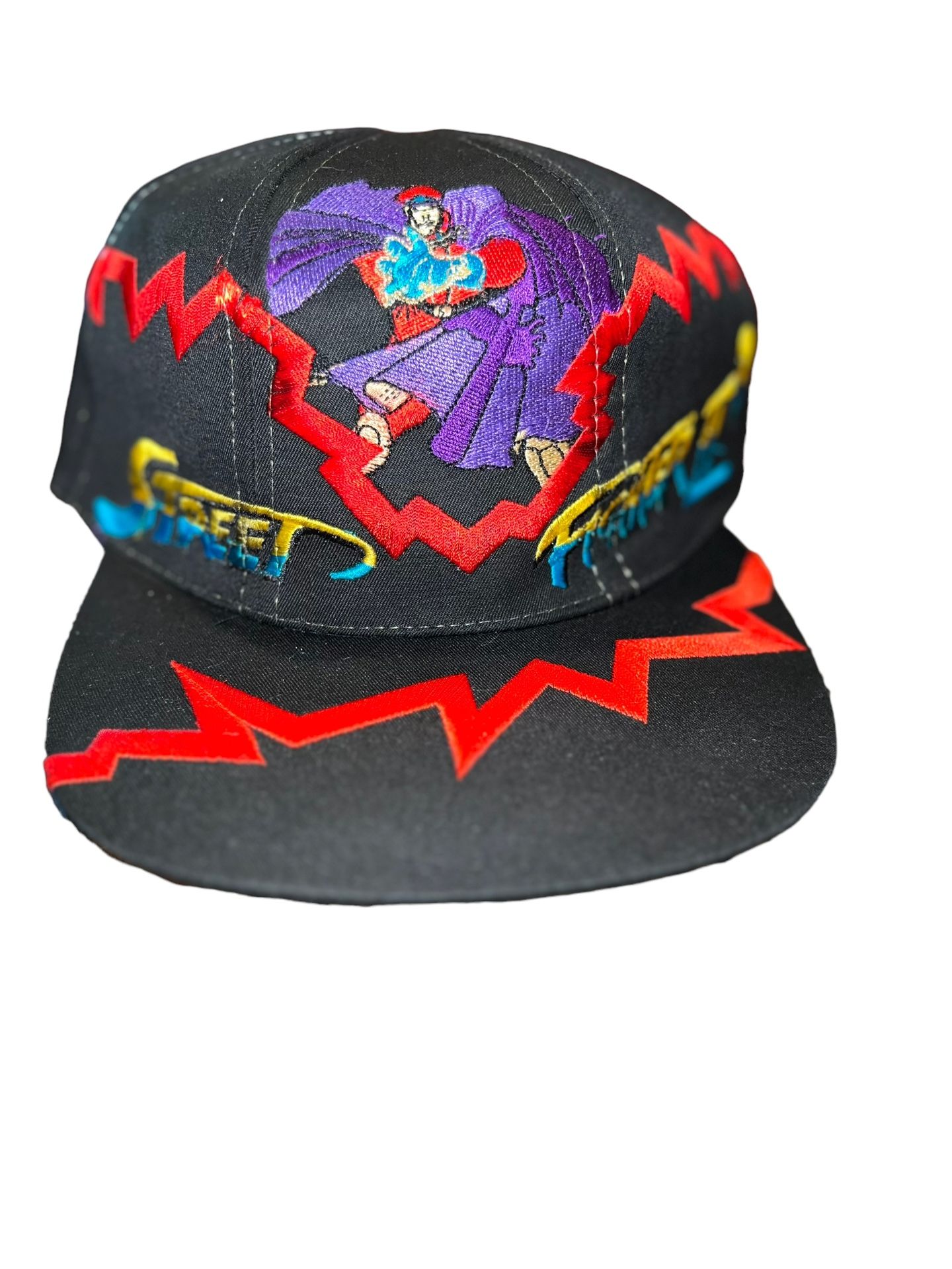 1995 street fighter 2 M Bison ryu rare black block head hat