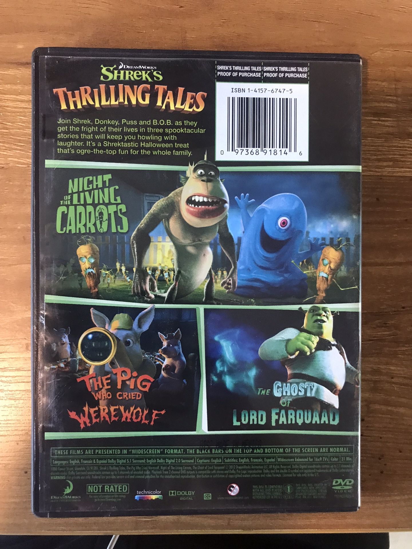 Shrek’s Thrilling Tales DVD (Halloween)