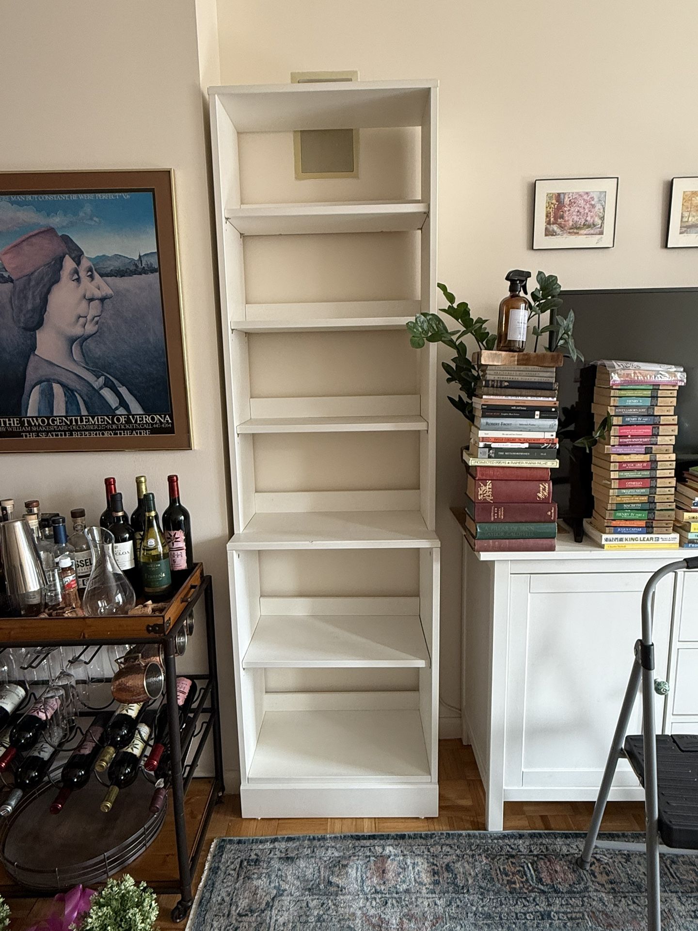 White Open IKEA Bookcase