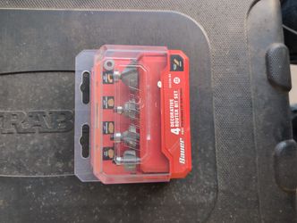 Bauer: 4 Decorative Router Bit Set 1/4 Shank