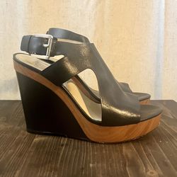 Black Wedge Heels, Size 9