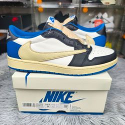 Travis Scott x Fragment Design x Air Jordan 1 Low OG "Military Blue",