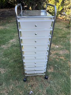 10 drawer rolling storage cart