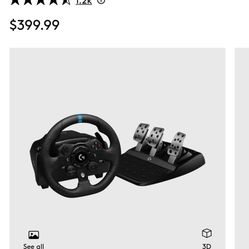 Logitech G923 PS5 Steering Wheel And Pedals 