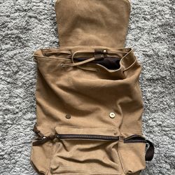 Vintage Backpack Men’s Canvas Baige Color