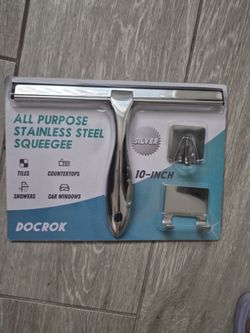 Docrok 10-Inch Stainless Steel Squeegee