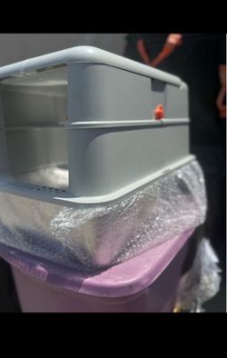 Stainless Steel Cat Litter Box (light gray)