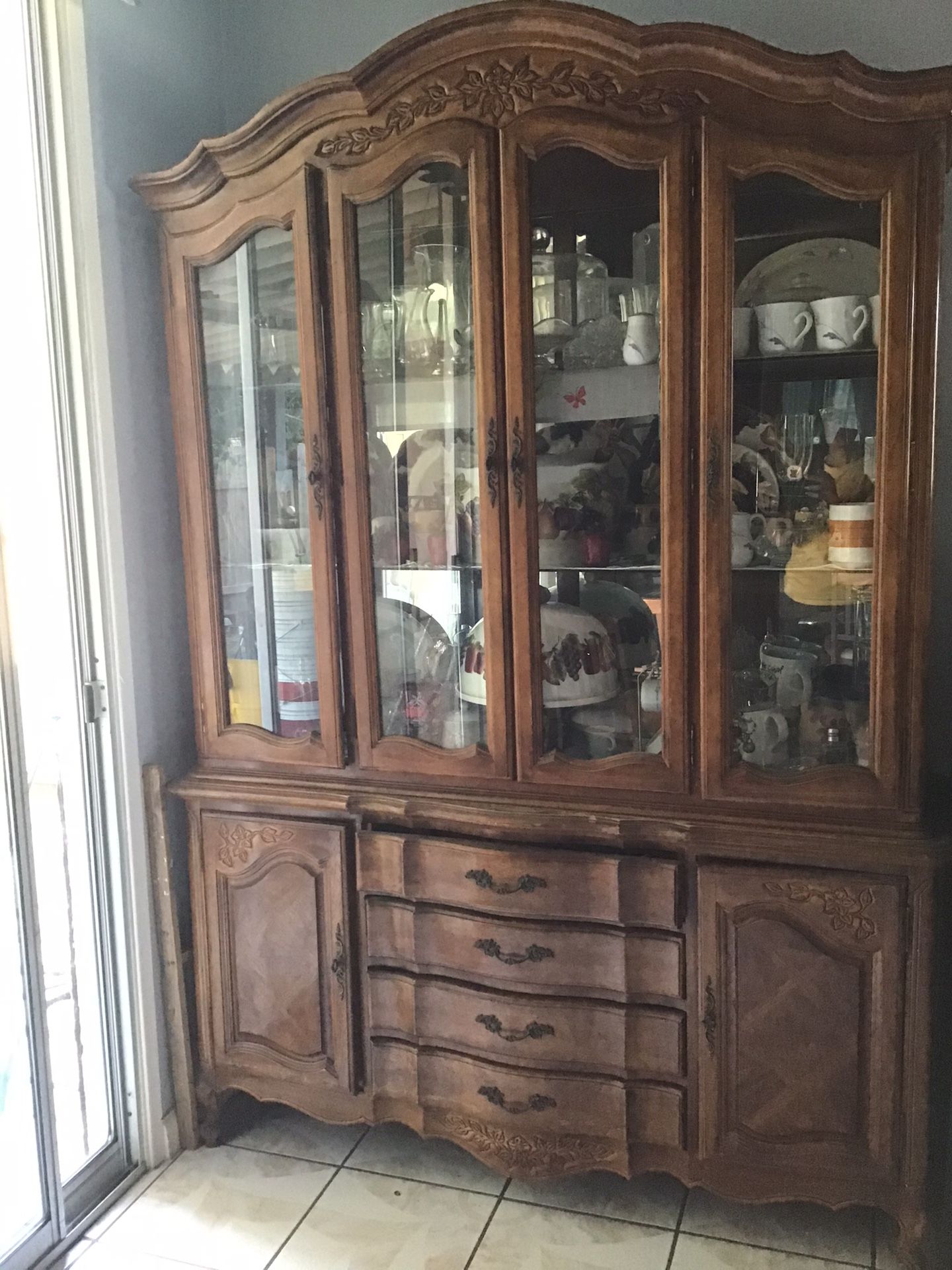 Wood China Hutch